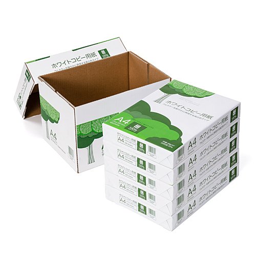 Amazon | サンワダイレクト コピー用紙 A4 500枚×5冊 2500枚 高白色